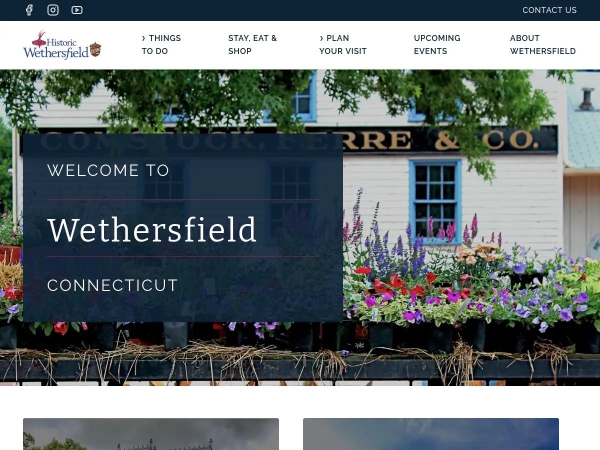 Screenshot of HistoricWethersfield.org